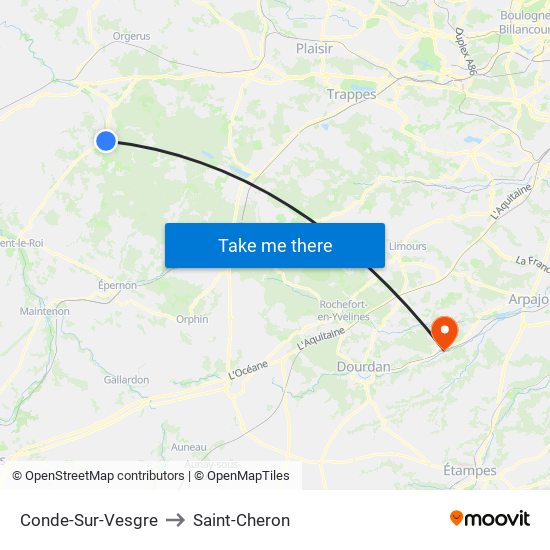 Conde-Sur-Vesgre to Saint-Cheron map