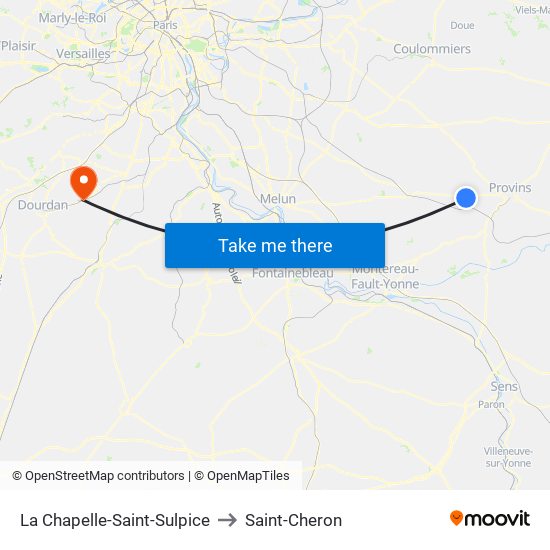 La Chapelle-Saint-Sulpice to Saint-Cheron map