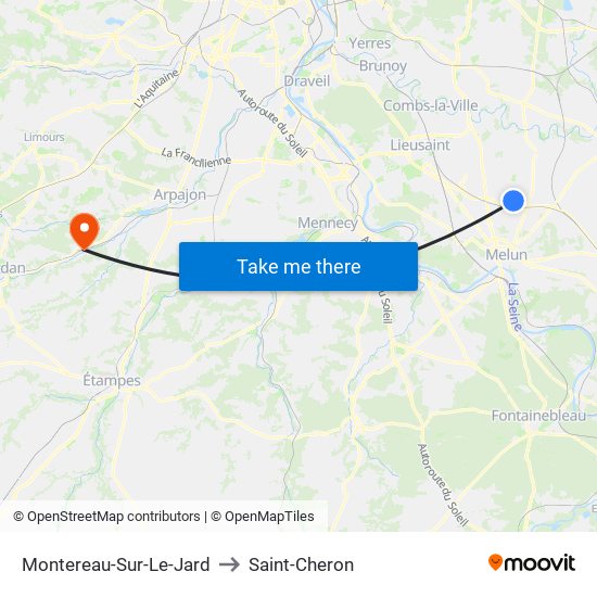 Montereau-Sur-Le-Jard to Saint-Cheron map