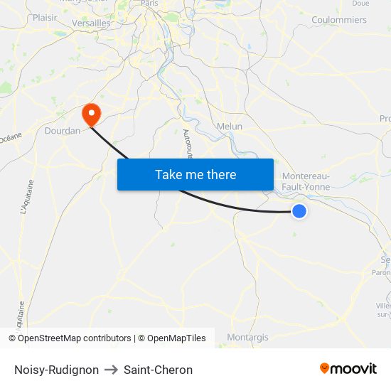 Noisy-Rudignon to Saint-Cheron map
