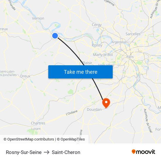 Rosny-Sur-Seine to Saint-Cheron map