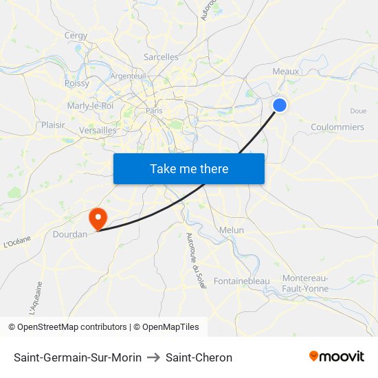 Saint-Germain-Sur-Morin to Saint-Cheron map