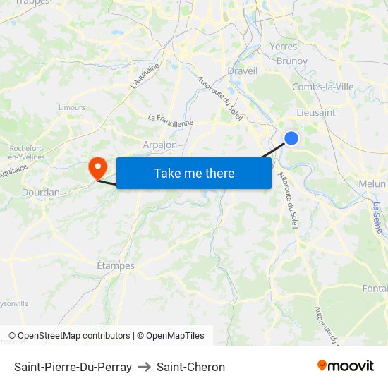 Saint-Pierre-Du-Perray to Saint-Cheron map