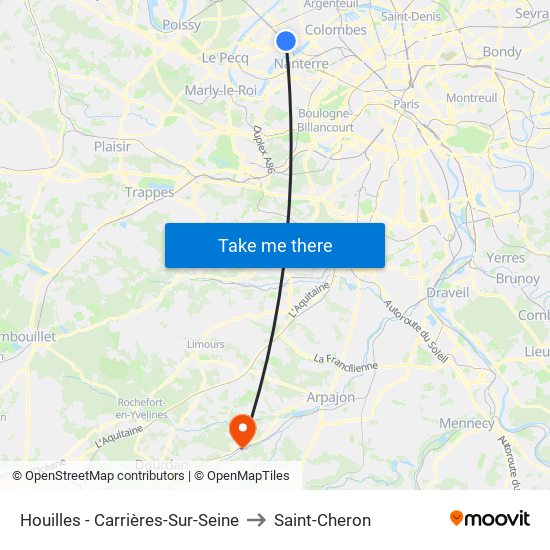 Houilles - Carrières-Sur-Seine to Saint-Cheron map