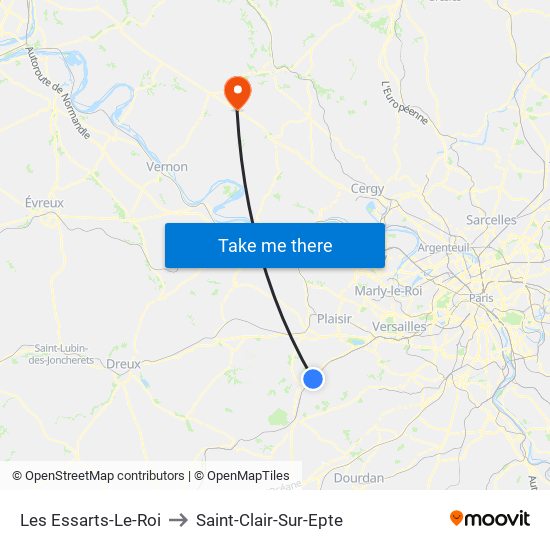 Les Essarts-Le-Roi to Saint-Clair-Sur-Epte map