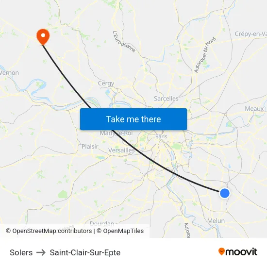 Solers to Saint-Clair-Sur-Epte map