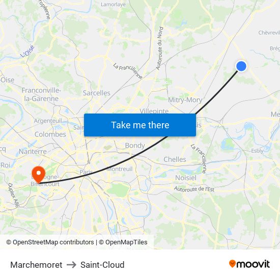 Marchemoret to Saint-Cloud map