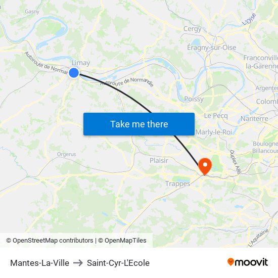 Mantes-La-Ville to Saint-Cyr-L'Ecole map