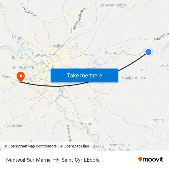 Nanteuil-Sur-Marne to Saint-Cyr-L'Ecole map