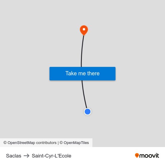 Saclas to Saint-Cyr-L'Ecole map