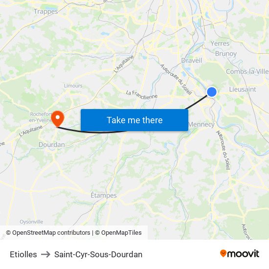 Etiolles to Saint-Cyr-Sous-Dourdan map