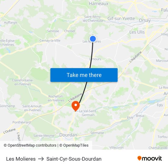 Les Molieres to Saint-Cyr-Sous-Dourdan map