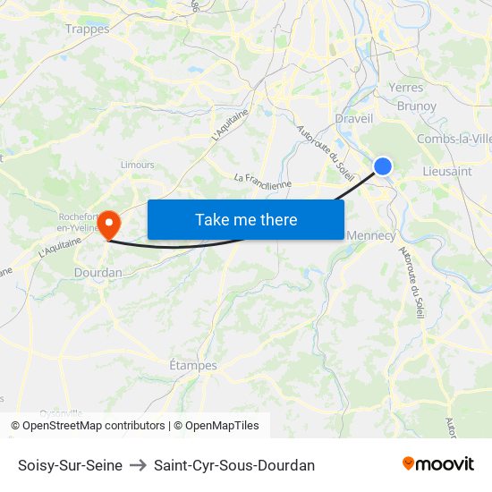 Soisy-Sur-Seine to Saint-Cyr-Sous-Dourdan map