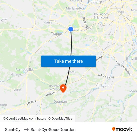 Saint-Cyr to Saint-Cyr-Sous-Dourdan map