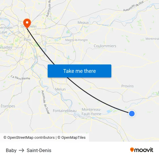 Baby to Saint-Denis map