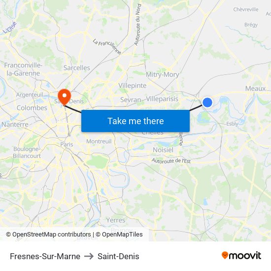 Fresnes-Sur-Marne to Fresnes-Sur-Marne map