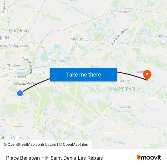 Place Beilstein to Saint-Denis-Les-Rebais map