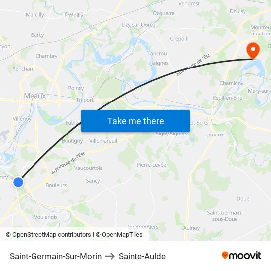 Saint-Germain-Sur-Morin to Sainte-Aulde map