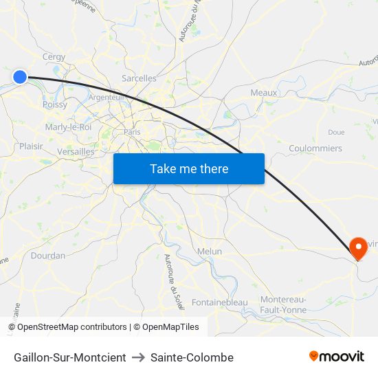 Gaillon-Sur-Montcient to Sainte-Colombe map