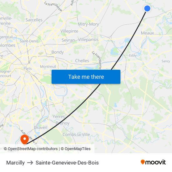 Marcilly to Sainte-Genevieve-Des-Bois map