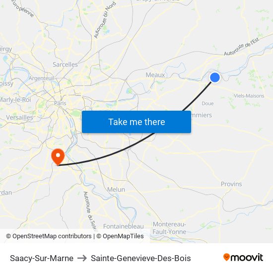 Saacy-Sur-Marne to Sainte-Genevieve-Des-Bois map