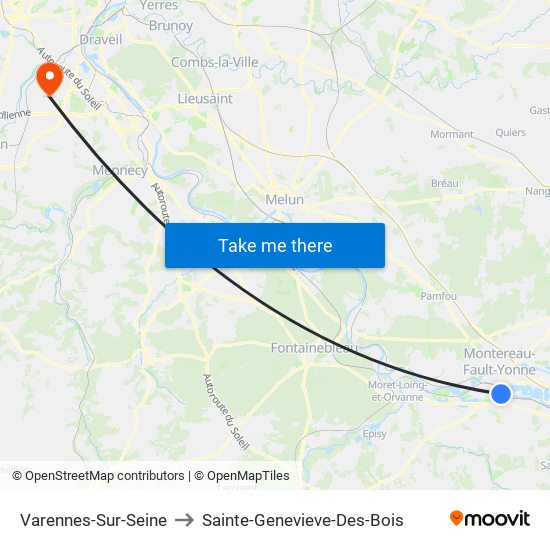 Varennes-Sur-Seine to Sainte-Genevieve-Des-Bois map