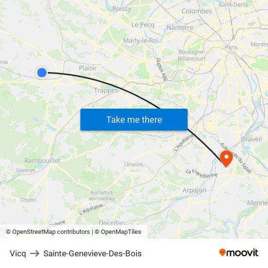 Vicq to Sainte-Genevieve-Des-Bois map