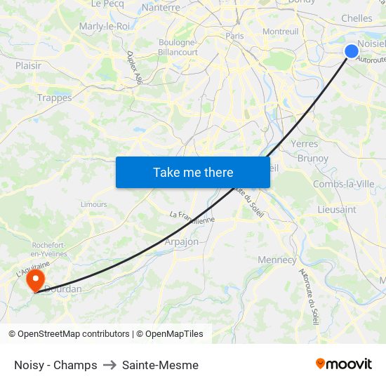 Noisy - Champs to Sainte-Mesme map