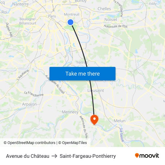 Avenue du Château to Saint-Fargeau-Ponthierry map