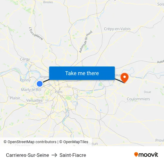 Carrieres-Sur-Seine to Saint-Fiacre map
