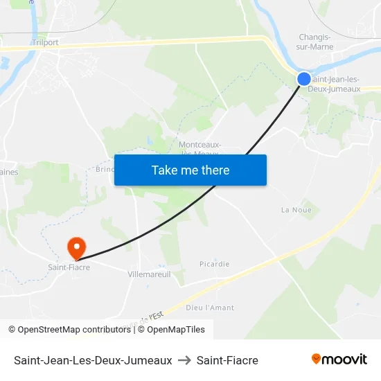 Saint-Jean-Les-Deux-Jumeaux to Saint-Fiacre map
