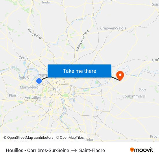 Houilles - Carrières-Sur-Seine to Saint-Fiacre map