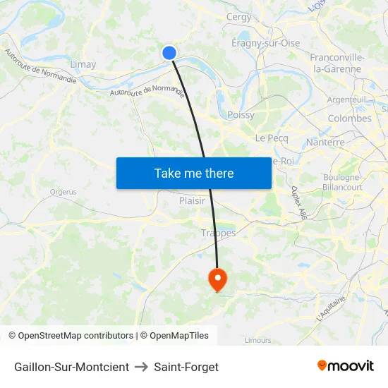 Gaillon-Sur-Montcient to Saint-Forget map