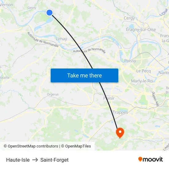 Haute-Isle to Saint-Forget map