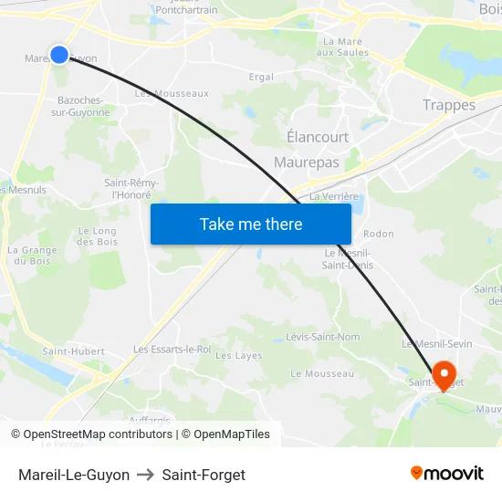 Mareil-Le-Guyon to Saint-Forget map
