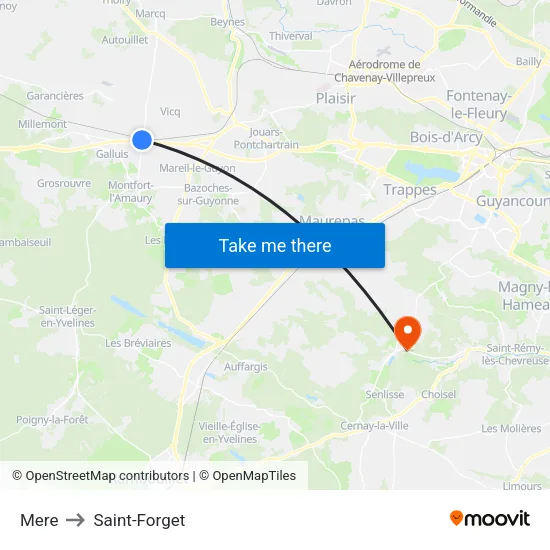 Mere to Saint-Forget map