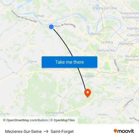 Mezieres-Sur-Seine to Saint-Forget map
