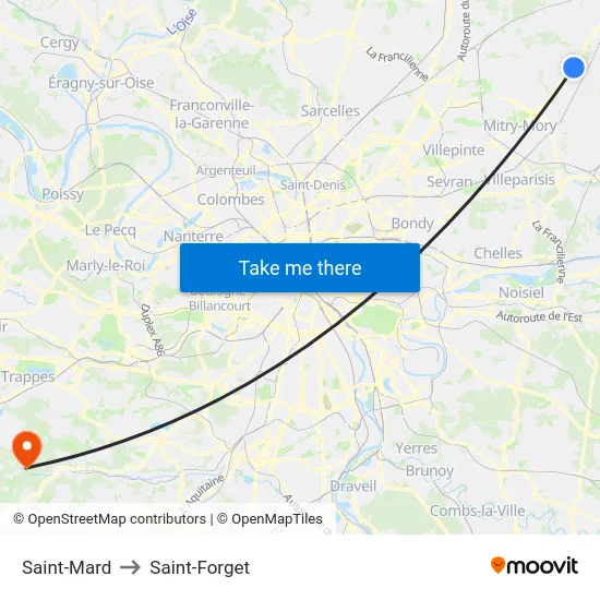 Saint-Mard to Saint-Forget map