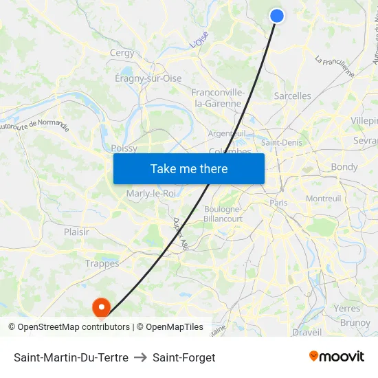 Saint-Martin-Du-Tertre to Saint-Forget map