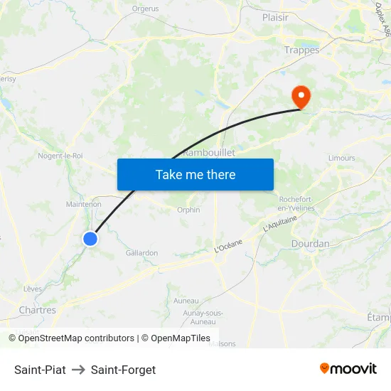 Saint-Piat to Saint-Forget map