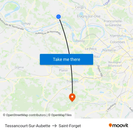 Tessancourt-Sur-Aubette to Saint-Forget map