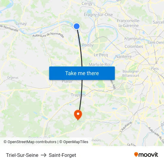 Triel-Sur-Seine to Saint-Forget map