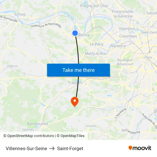 Villennes-Sur-Seine to Saint-Forget map