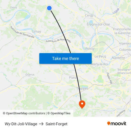Wy-Dit-Joli-Village to Saint-Forget map