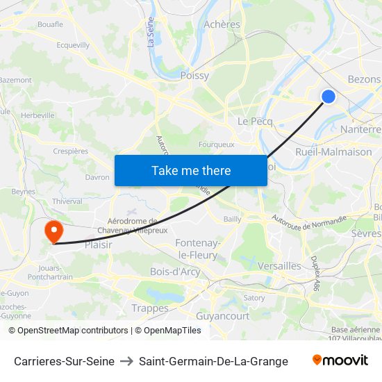 Carrieres-Sur-Seine to Saint-Germain-De-La-Grange map