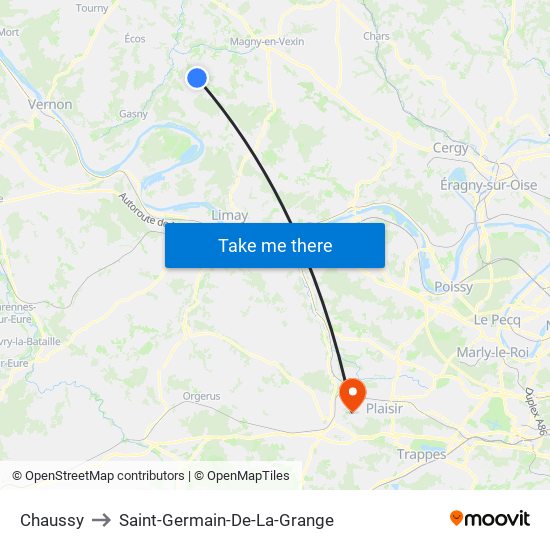 Chaussy to Saint-Germain-De-La-Grange map