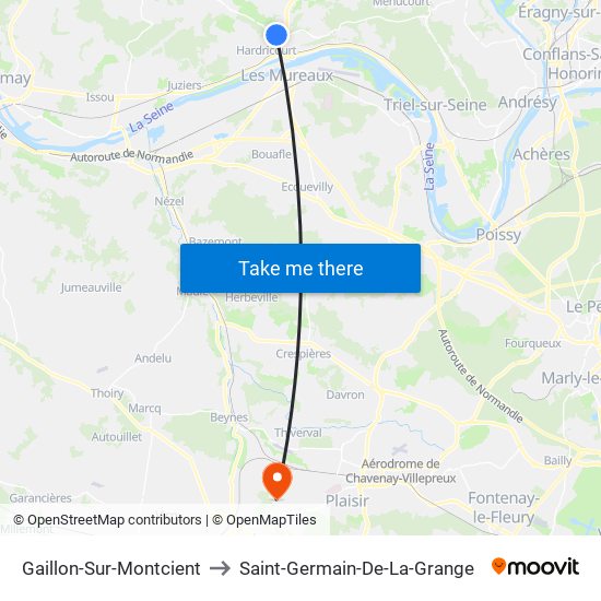 Gaillon-Sur-Montcient to Saint-Germain-De-La-Grange map