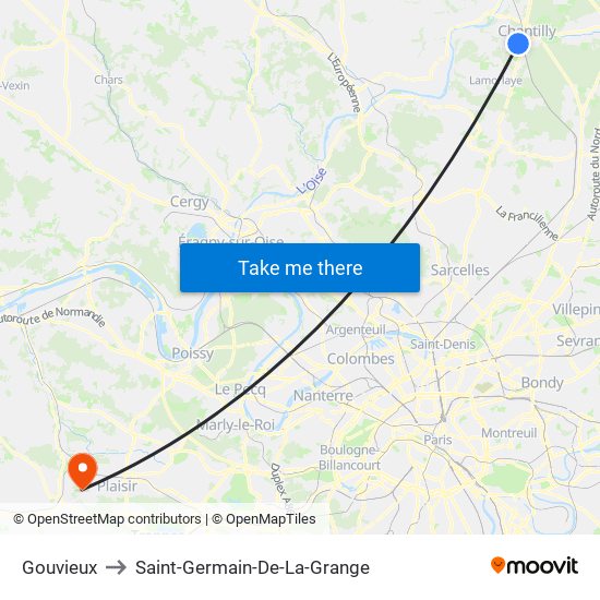Gouvieux to Saint-Germain-De-La-Grange map