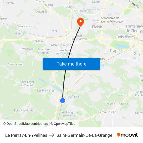 Le Perray-En-Yvelines to Saint-Germain-De-La-Grange map