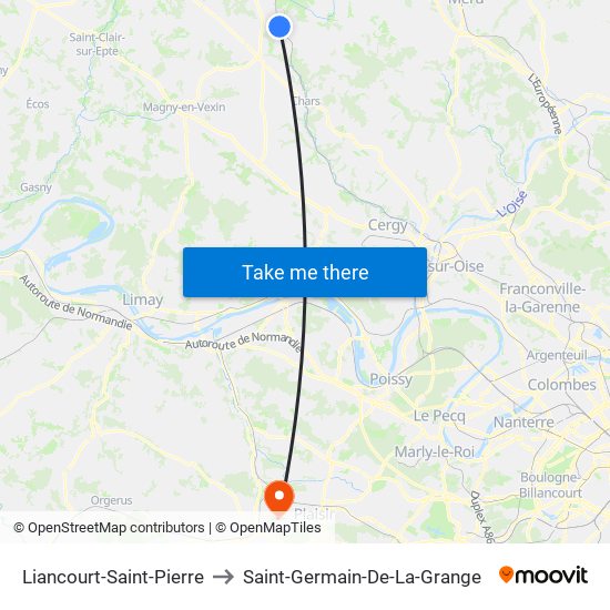 Liancourt-Saint-Pierre to Saint-Germain-De-La-Grange map